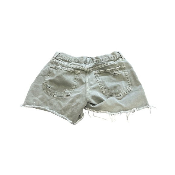Free people olive green distressed shorts - Picture 3 of 3